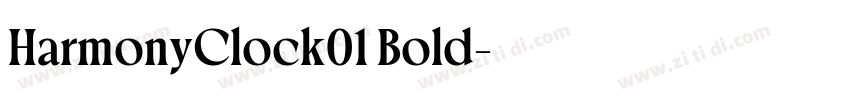 HarmonyClock01 Bold字体转换